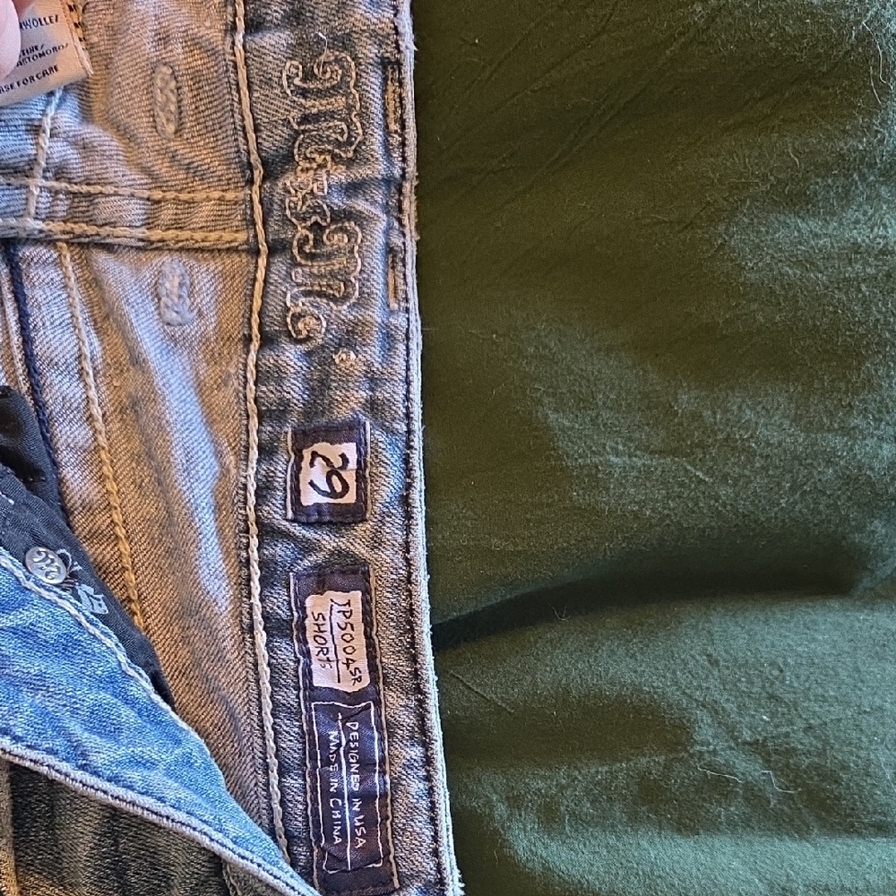 Miss Me Light Blue Jean Shorts with Embroidered Pockets - Picture 3 of 7
